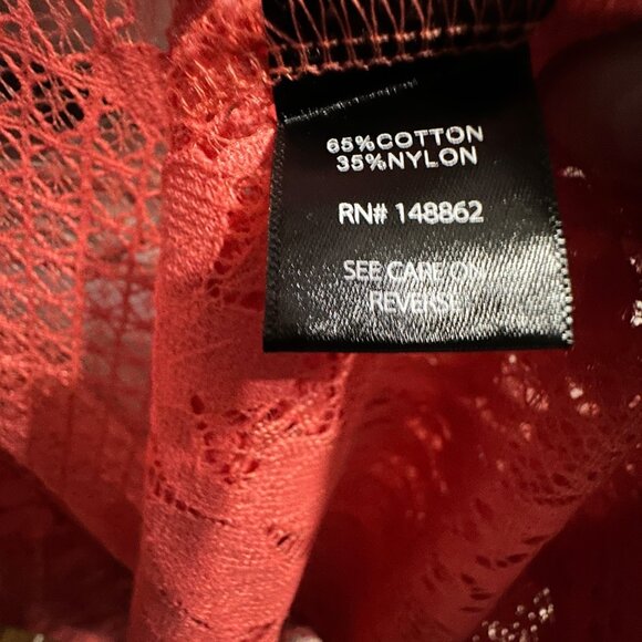 Torrid size 2 coral floral lace 3/4 sleeve open cardigan kimono tunic - Picture 5 of 9